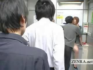Dziwne japońskie post biuro oferty cycate ustny brudne film bankomat