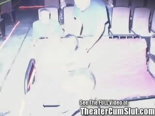 Big Titty Brunette MILF harlot Gets Anal Creampies From adult movie Theater Strangers