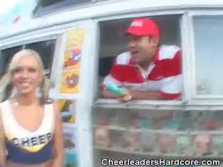 Cheerleader Sucks on Ice Cream guys shaft