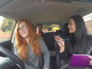 Fake Driving School Fake Instructors magnificent Car Fuck with Busty Blonde Minx