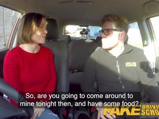 Fake Driving School Jealous learner with groovy tits wants hard fucking